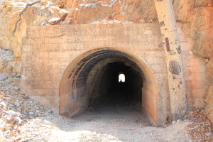 The railway tunnel through the Argylia Ranges - the only one of its kind in NW Qld