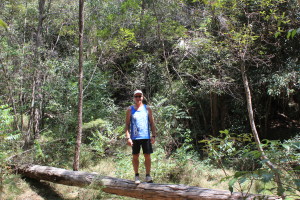 Cania Gorge NP - me taking a shortcut and showing my great balancing skills