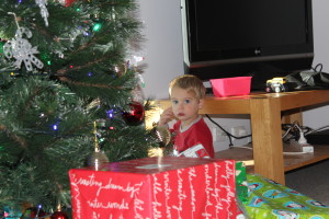 Lachlan lost in all the presents