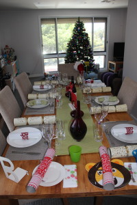 The table set ready for lunch