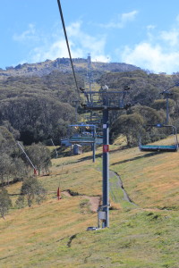 The chairlift ride up from Thredbo 