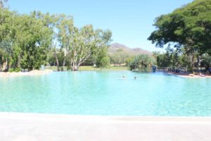 Townsville's Riverway Lagoons lower level with infinity pool